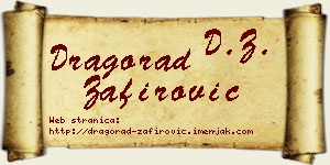 Dragorad Zafirović vizit kartica
